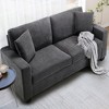 Whizmax 83 Inch Sofa, Comfy Couch, Modern Sofa, 2 Seater Sofa, Corduroy Sofa Couch for Living Room Apartment Lounge Cozy Lounge Sofa,Dark Gray - 3 of 4