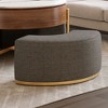 Airsurfer Round Marble and Wood Coffee Table Modern Round Coffee Table with Nesting Stools Multi-functional Furniture for Living Room and Entertaining - 4 of 4