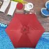 Sevobal Patio Umbrellas Outdoor Patio Market Umbrella with Crank and Tilt, Large Garden Poolside Beach Sunshade Umbrellas, Red, 63.6"*63.6"*96.46" - 2 of 4