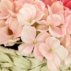10" Artificial Light Pink Hydrangea Arrangement in Basket - National Tree Company - 3 of 3