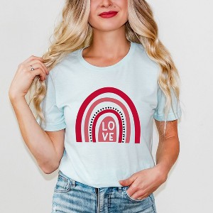Simply Sage Market Women's Love Rainbow Short Sleeve Graphic Tee - 1 of 4