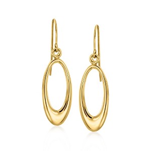Ross-Simons 10kt Yellow Gold Oval Drop Earrings - 1 of 4
