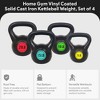 BalanceFrom Fitness Home and Gym Personal Workout Vinyl Coated Solid Cast Iron Kettlebell Weight Set with 5, 10, 15, and 20 Pound Color Coded Weights - 4 of 4
