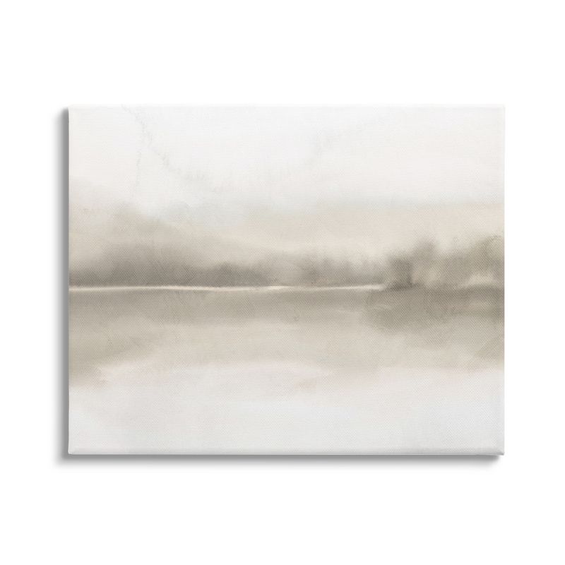 Stupell Industries Hazy Lakeside Landscape Reflection Modern Abstract Design Canvas Wall Art, 1 of 6