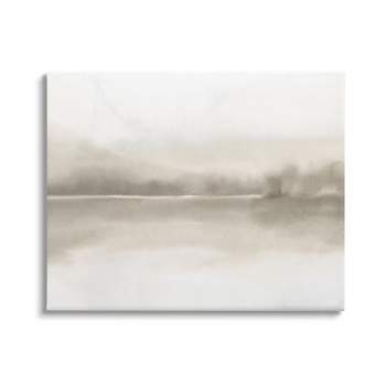 Stupell Industries Hazy Lakeside Landscape Reflection Modern Abstract Design Canvas Wall Art