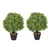 NicBex Artificial Tree 2pcs Faux Decorative Plants 0.75FT Artificial Green Grass Potted Home Decor for Living Room, Foyer - 2 of 4