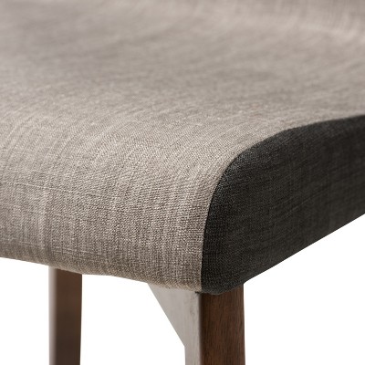 Kimberly 47" Walnut and Gravel Mid-Century Modern 5-Piece Dining Set