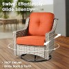 XIZZI 6 Pieces Furniture Set with Swivel Rocking Chairs, Furniture Sofa Set with Ottomans and Loveseat, Rattan Conversation Couch Set - 4 of 4