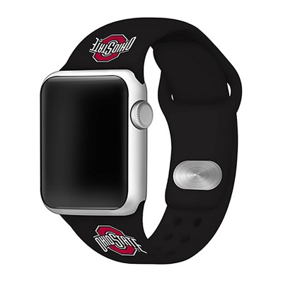 NCAA Ohio State Buckeyes Silicone Apple Watch Band 42mm - Black
