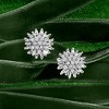Ross-Simons 0.75 ct. t.w. Diamond Cluster Earrings in Sterling Silver - 3 of 4