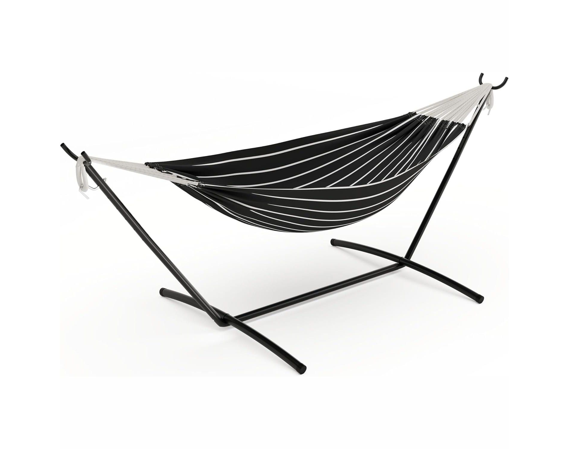 Nasitip Double Hammock with Steel Stand & Carry Bag,2-Person Hammock Bed,Brazilian-Style,450lb Capacity,Chasm