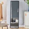 Full Body Mirror, Thickened Border Wooden Frame Full Length Mirror, Dressing Mirror, Decorative Mirror, Floor Standing Mirror For Living Room - 3 of 4