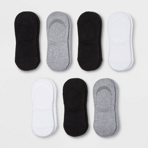 Women's Cushioned 6+1 Bonus Pack Liner Athletic Socks - All In Motion™  White/heather Gray/black 4-10 : Target