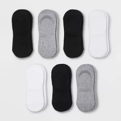 Women's Cushioned 6+1 Bonus Pack Liner Athletic Socks - All in Motion™ White/Heather Gray/Black 4-10