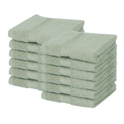 Splash Zero Twist 100% Ring Spun Cotton Face Washcloth Set – Reversible, 550 GSM, Soft, Lightweight, Highly Absorbent Towels for Bathroom
