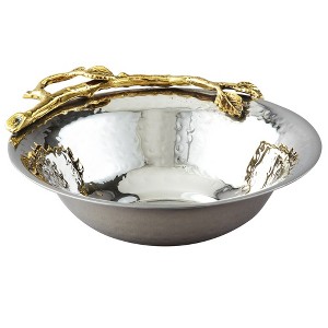 Jiallo  Gilt Leaf Nut Bowl, 5.75 x 5.25 x1.75" - 1 of 1