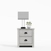 Galano Geordano 2-Drawer Bedside Table Cabinet Nightstand w/Drawers Storage (20 in. × 16.3 in. × 18.9 in.) in Dusty Gray Oak, Knotty Oak, Dark Gray Oak - image 4 of 4