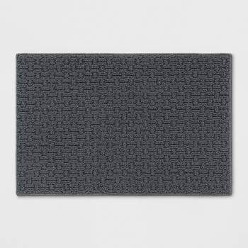 4'x5'6 Solid Washable Accent Rug Gray - Made By Design™ : Target