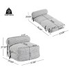 Faux Fur Foldable Bean Bag Lounge Chair with Foam Filling, Converts to Bed Soft Indoor Floor Sofa with Pillow-Baofuwish - 4 of 4