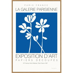 23" x 33" Fleurs de Matisse II by Mercedes Lopez Charro Framed Canvas Wall Art Print - Amanti Art: Modern Lithograph, Polystyrene Frame - 1 of 4