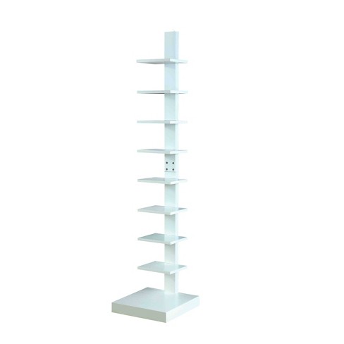 Vertical deals bookshelf white