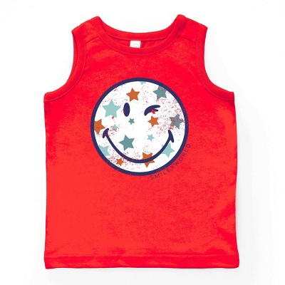 The Juniper Shop SmileyWorld Patriotic Star Wink Youth Tank Top