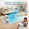 8000 BTU Portable Air Conditioner, 3-in-1 AC Unit with Cooling, Fan & Dehumidifier, LED Display, Sleep Mode, 2 Speeds, Up to 250 Sq. Ft - 2 of 4
