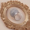 SOHI Women's Metallic Silver The Disco Ball Statement Ring - 2 of 4