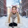 FAAYFIAN Women Winter Earmuffs Adjustable Ski Ear Covers with Cute Bow Fleece Lined Outdoor Warmers - 3 of 4