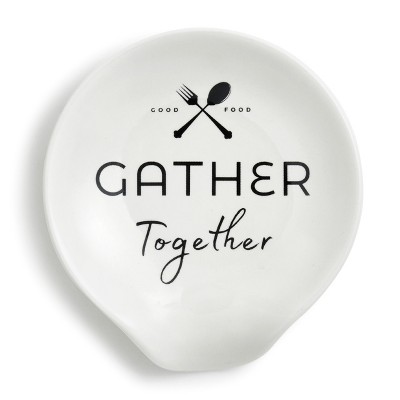 DEMDACO Gather Together Spoon Rest 5 x 4 - White