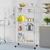 BestMassage 5-Tier Heavy-Duty Wire Shelving Unit Metal Shelving Unit with Adjustable Shelves & Lockable Wheels for Garage Home Kitchen - 2 of 4