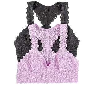 Jezebel by Felina Women's Lace Bralette 2 Pack - 1 of 3