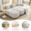VANOMi 109.8" Boucle Modular Sectional Sofa with 3 Toss Pillows - 2 of 4