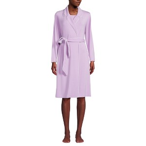 Lands' End Women's Cooling Robe with Piping - 1 of 4