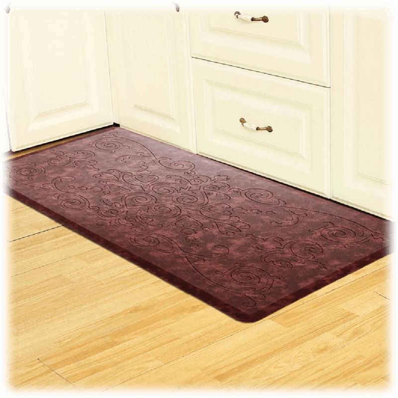 J&V TEXTILES Medallion Embossed Anti-Fatigue Stain-Resistant Cushioned Floor Mats, 2 of 5