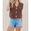 Women's Button Knit Sweater Vest - SUNDAYUP - 4 of 4