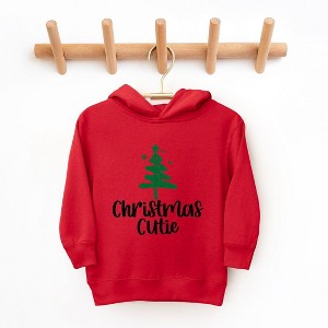 The Juniper Shop Christmas Cutie Tree Glitter Toddler Graphic Hoodie - 1 of 3