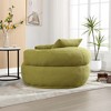KTMBDW Round Chaise Longue Chair, Modern 50-inch Upholstered Chenille Deep Seat Circle Single Cloud Floor Sofa Chair for Living Room - 3 of 4