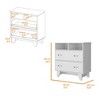 Jump Into Fun Modern Style Two Drawer Dresser With Two Open Shelves, Superior Top, Four Legs Elegant Appearance Easy To Move And Install,For Bedroom - 3 of 4