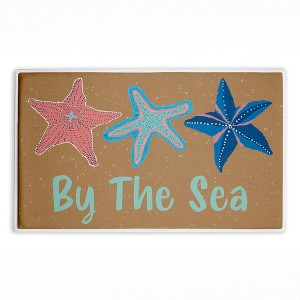 Stupell Industries By The Sea Starfish Printed Plush Bath Mat And Bath Rug, Design By Darlene Seale, 18"X30" - 1 of 4