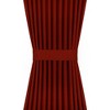Kate Aurora Country Farmhouse Living Solid Colored Semi Sheer Single Door Curtain Panel With Tieback - 2 of 4