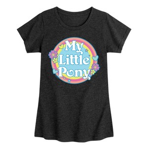 Girls' - My Little Pony - Retro Rainbow Badge Logo Fitted Short Sleeve Graphic T-Shirt - 1 of 3