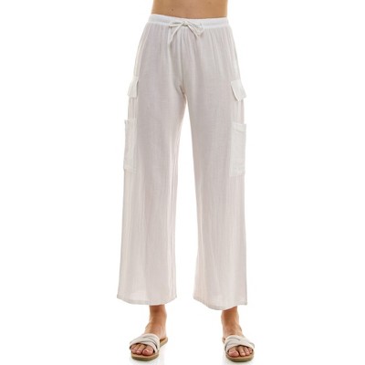 Derek Heart Womens High Rise Drawcord Wide Leg Pants