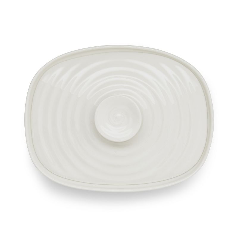 Portmeirion Sophie Conran White Covered Butter Dish,6 inch x 4.75 inch, 3 of 4