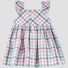 Carter's Just One You® Baby Girls' Plaid Dress - Pink/Blue - 3 of 4