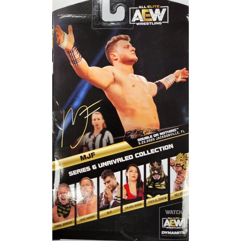 AEW Unrivaled 6 Black Trunks MJF Action Figure, 3 of 4