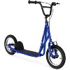 Gymax Kick Scooter Scooter W/ Adjustable Handlebar 12.6" Air Filled Wheels & V-Type Handbrakes for Kids of 8-12 Youth Scooter Navy - 2 of 4