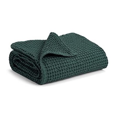 Simka Rose Waffle Baby Blanket, Hunter