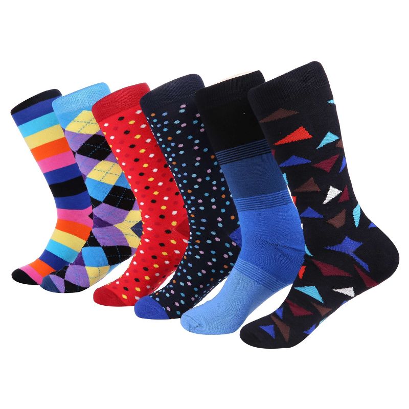 Mio Marino Men's Snazzy Collection Dress Socks 6 Pack, 3 of 5