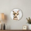 Creative Products Watercolor Floral Bunny 20 x 20 Round White Framed Print - 4 of 4